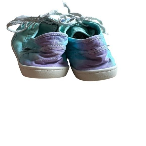 Sanuk Cool Slip On Ombré Tie Dye Blue Purple Green Surfer Boho Canvas Shoes 10 - Picture 8 of 11